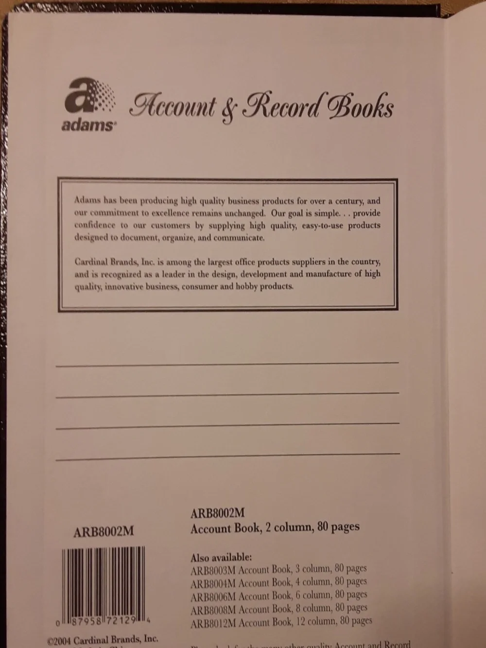Adams account record
